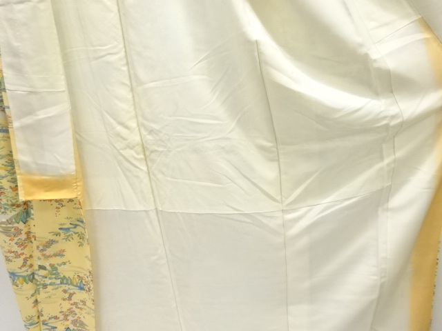  未使用品　流水に楼閣模様小紋着物